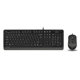 A4 TECH F1010 KABLOLU USB STANDART GRİ Q KLAVYE MOUSE