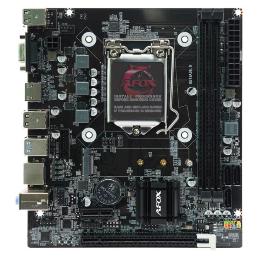 AFOX IH110D4-MA2-V4 2xDDR4 VGA+HDMI 1xGLAN 1x M.2 NVMe Gen3 1151Pin ANAKART