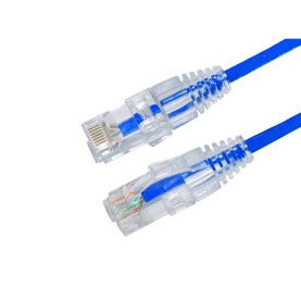 AGER AC-602-0015 15CM UTP SLIM CAT6 PATCH KABLO MAVİ Cu, LSZH AWG 28