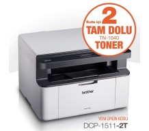 BROTHER DCP-1511-2T LAZER YAZICI TARAYICI FOTOKOPİ USB A4 x2 KUTU İÇİ TONER