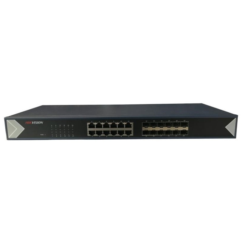 HIKVISION DS-3E0524TF 24 PORT GIGABIT (12x RJ45 LAN   12x SFP) YONETILEMEZ SWITCH