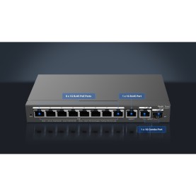 RUIJIE REYEE RG-ES210GS-P 8 PORT 10/100/1000 8 PORT POE 1XGE UPLINK 1 X SFP 120W RUJIE CLOUD YONETILEBILIR DESKTOP SWITC